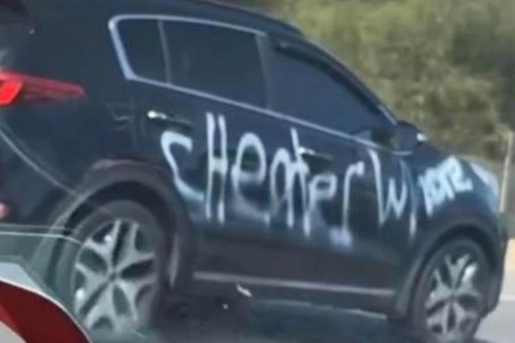 Australian car spray painted with words âcheaterâ — sparking viral debate